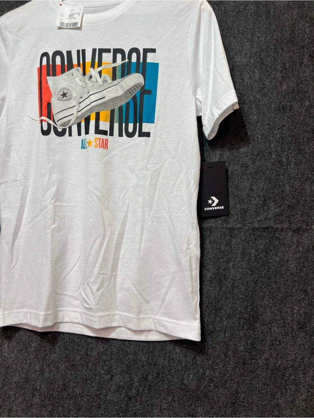 Converse White Graphic All-Star Tee Size L (12-13 yrs old)